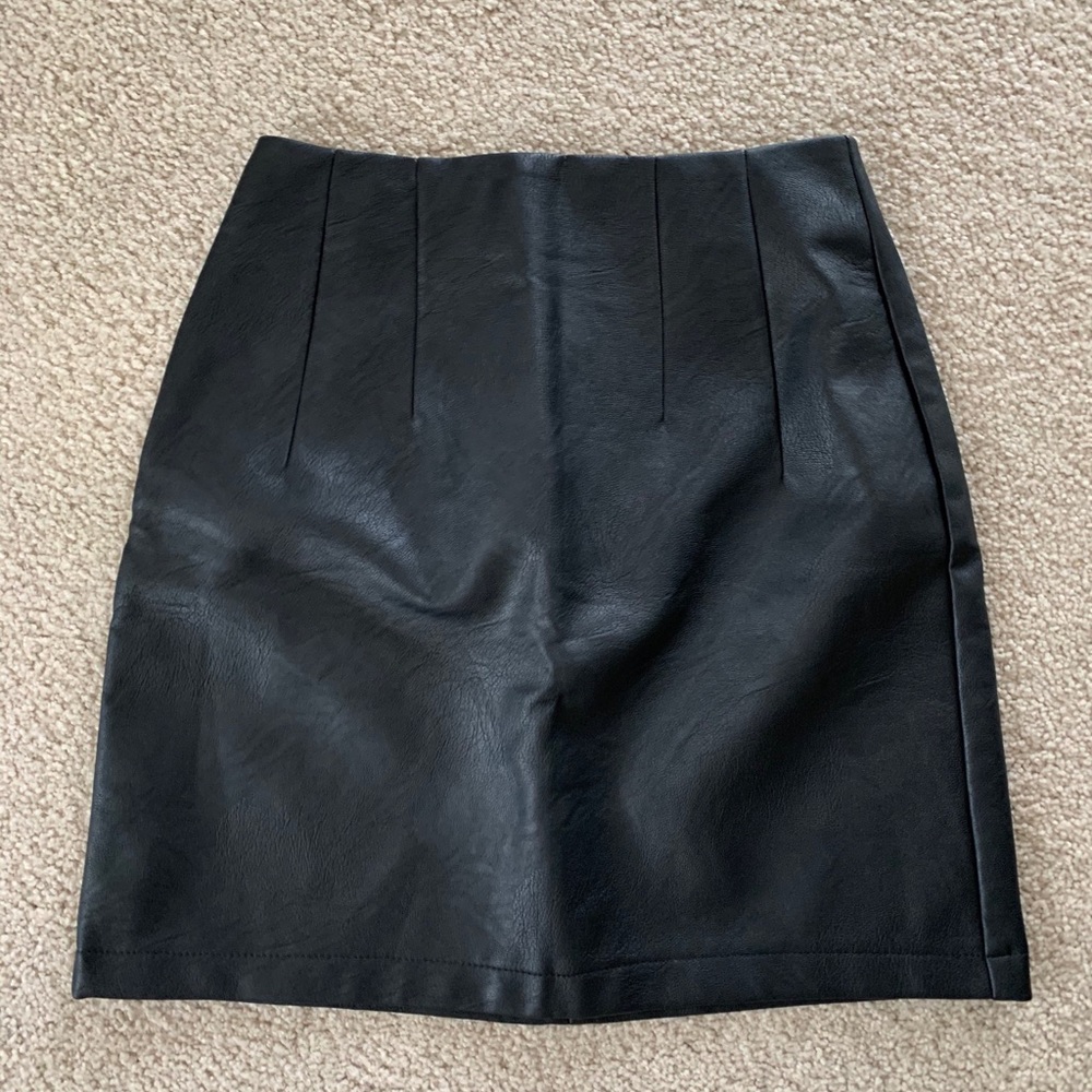 Top shop faux leather mini skirt